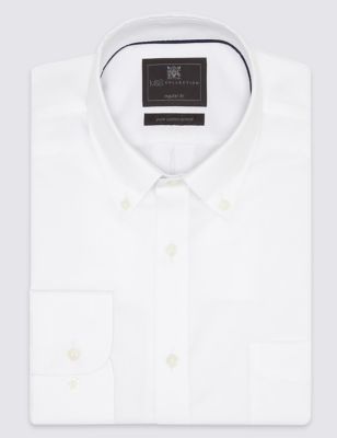 2in Longer Pure Cotton Easy to Iron Oxford Shirt